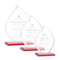 Tomlinson Red Flame Crystal Trophy - Crystal Trophies