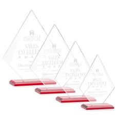 Lujan Red Crystal Trophy - Crystal Trophies