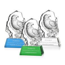 Reece Full Eagle Animals Crystal Trophy - Patriotic and Government Awards 