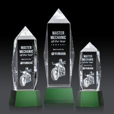 Navarro on Base 3D - Green - Crystal Trophies