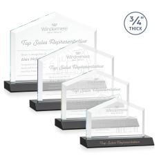 Realtor Black Peaks Crystal Trophy - Crystal Trophies