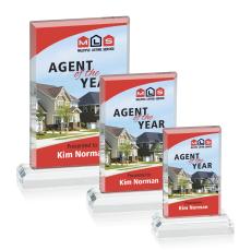 Hester Desktop Full Color Rectangle Crystal Trophy - Crystal Trophies