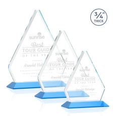 Mayer Sky Blue Crystal Trophy - Crystal Trophies