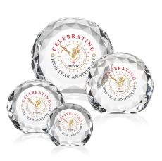 Milton Full Color Clear Circle Crystal Trophy - Diamond Trophies