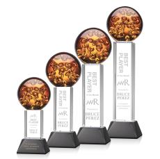 Freeman Globe on Tower Base Glass Trophy - Art Glass Trophies