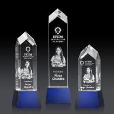 Escobar on Base 3D - Blue - Crystal Trophies