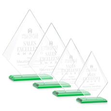 Lujan Green Crystal Trophy - Crystal Trophies