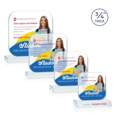 App Full Color Clear Square / Cube Crystal Trophy - Crystal Trophies