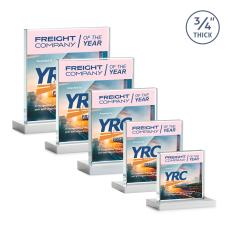 Landers Full Color Fagan Square / Cube Crystal Trophy - Crystal Trophies