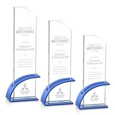 Alvarado Blue Rectangle Crystal Trophy - Crystal Trophies