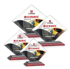 Latham Full Color Wood Crystal Trophy - Crystal Trophies