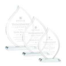 Tomlinson Clear Flame Crystal Trophy - Crystal Trophies