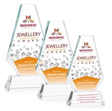 Mcleod Full Color on Helton Base Clear Polygon Crystal Trophy - Crystal Trophies