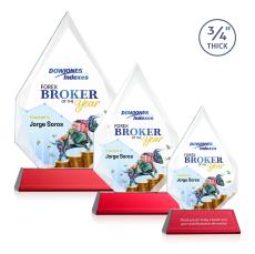Archer Full Color on Helton Red Peaks Crystal Trophy - Custom Trophies