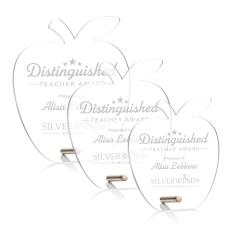 Jewell Apple Gold Apples Acrylic Trophy - Apple Trophies