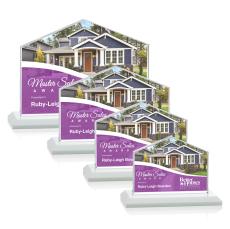 House Full Color Fagan Peaks Crystal Trophy - Crystal Trophies