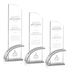 Alvarado Silver Rectangle Crystal Trophy - Crystal Trophies