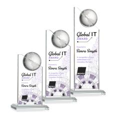 Myers Full Color  Optical Globe Crystal Trophy - Crystal Globe Awards