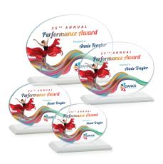 Woods (Horiz) Full Color Fagan Circle Crystal Trophy - Crystal Trophies