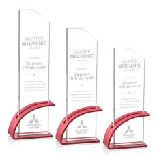 Alvarado Red Rectangle Crystal Trophy - Crystal Trophies