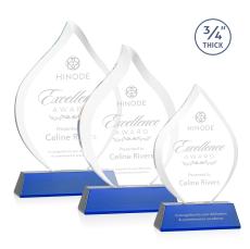 Cavazos on Helton Base Blue Flame Crystal Trophy - Crystal Trophies