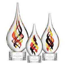 McCauley on Half Round Base - Clear - Art Glass Trophies