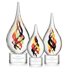 McCauley on Round Base - Clear - Glass Trophies