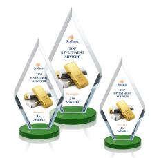 Fitzgerald Full Color Green Crystal Trophy - Crystal Trophies