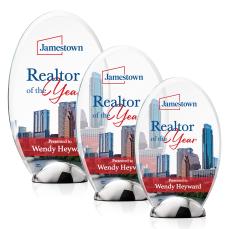 Becker Full Color Circle Crystal Trophy - Crystal Trophies