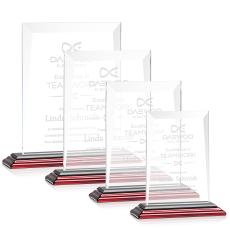Prieto Rosewood Rectangle Crystal Trophy - Crystal Trophies