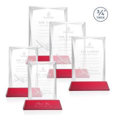 Cassidy on Helton Base Red Rectangle Crystal Trophy - Crystal Trophies