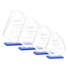 McGhee Blue Polygon Crystal Trophy - Crystal Trophies