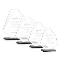 McGhee Black Polygon Crystal Trophy - Crystal Trophies