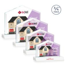 Realtor Full Color Fagan Peaks Crystal Trophy - Crystal Trophies