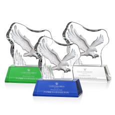 Reece Flying Eagle Animals Crystal Trophy - Patriotic and Government Awards 