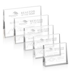 Hurtado Clear (Horiz) Rectangle Acrylic Trophy - Acrylic Trophies