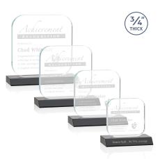 App Black Square / Cube Crystal Trophy - Crystal Trophies