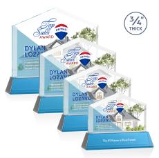 Realtor Full Color on Helton Sky Blue Peaks Crystal Trophy - Crystal Trophies