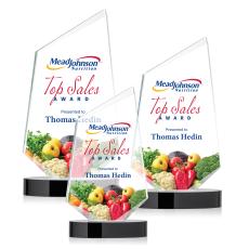 Hidalgo Full Color Black Peaks Crystal Trophy - Crystal Trophies