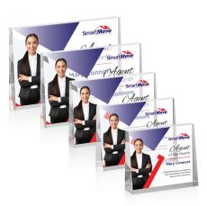 Hurtado Full Color Clear (Horiz) Rectangle Acrylic Trophy - Acrylic Trophies