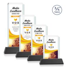 Carey Full Color on Helton Black Rectangle Crystal Trophy - Crystal Trophies