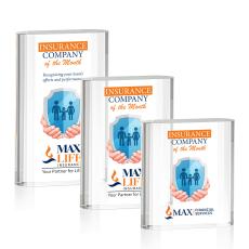 Downey Full Color Rectangle Crystal Trophy - Crystal Trophies