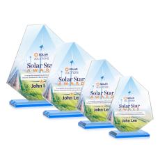 McGhee Full Color Sky Blue Unique Crystal Trophy - Crystal Trophies