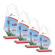 Byers Full Color Red Peaks Crystal Trophy - Crystal Trophies