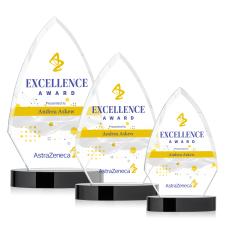 Newell Full Color Black Peaks Crystal Trophy - Crystal Trophies