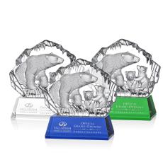 Reece Polar Bears Animals Crystal Trophy - Crystal Trophies