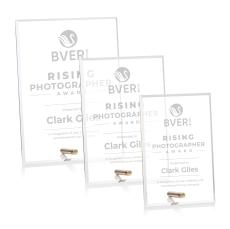 Jewell (V) Gold Rectangle Acrylic Trophy - Acrylic Trophies