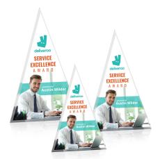 Jewell Tower Full Color Silver Towers Acrylic Trophy - Acrylic Trophies