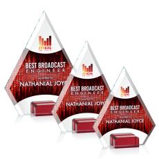 Norman Full Color Red Crystal Trophy - Crystal Trophies