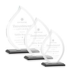 Tomlinson Black Flame Crystal Trophy - Crystal Trophies